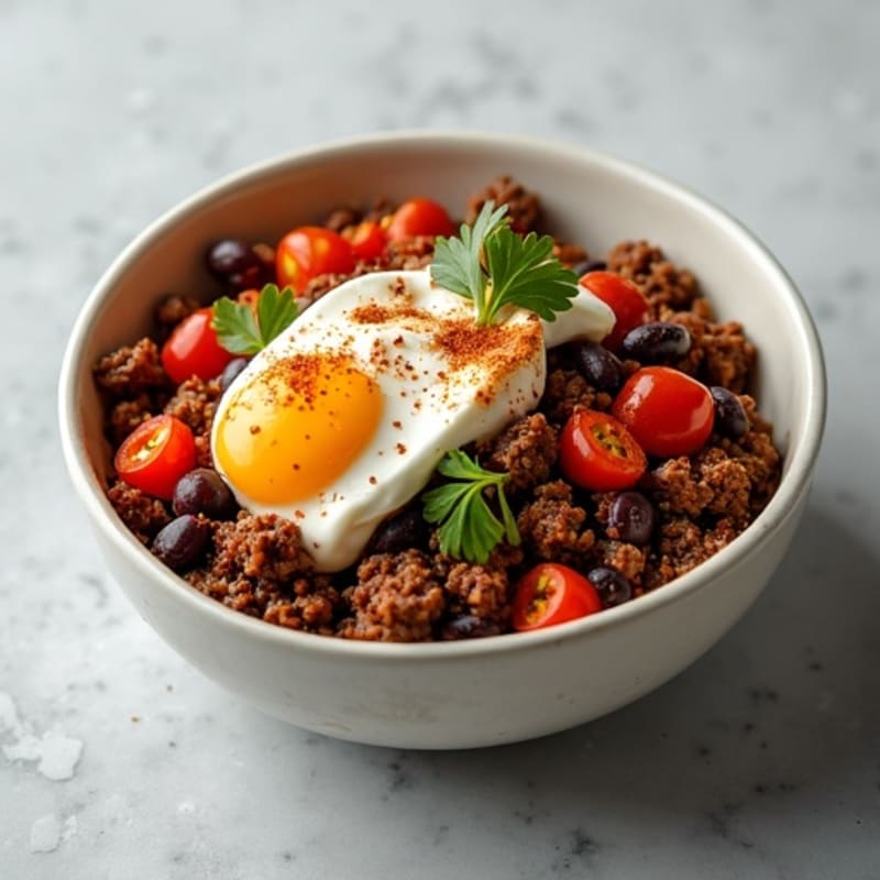 Seasoned Ground Beef Bowl with Special Sauce
