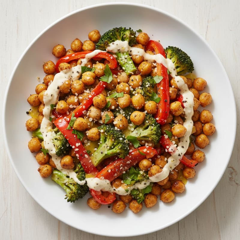 Roasted Vegetable and Chickpea Bowl