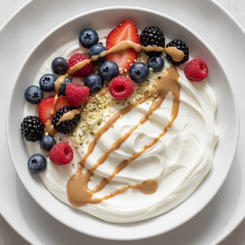 Creamy Greek Yogurt Protein Bowl with Mixed Berries