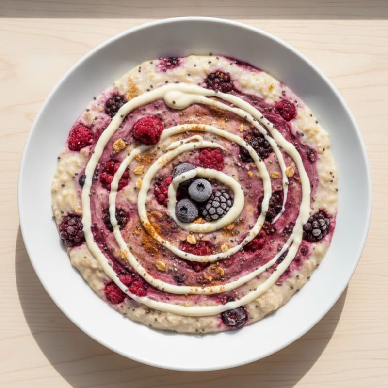 Berry-Vanilla Protein Oatmeal Smoothie
