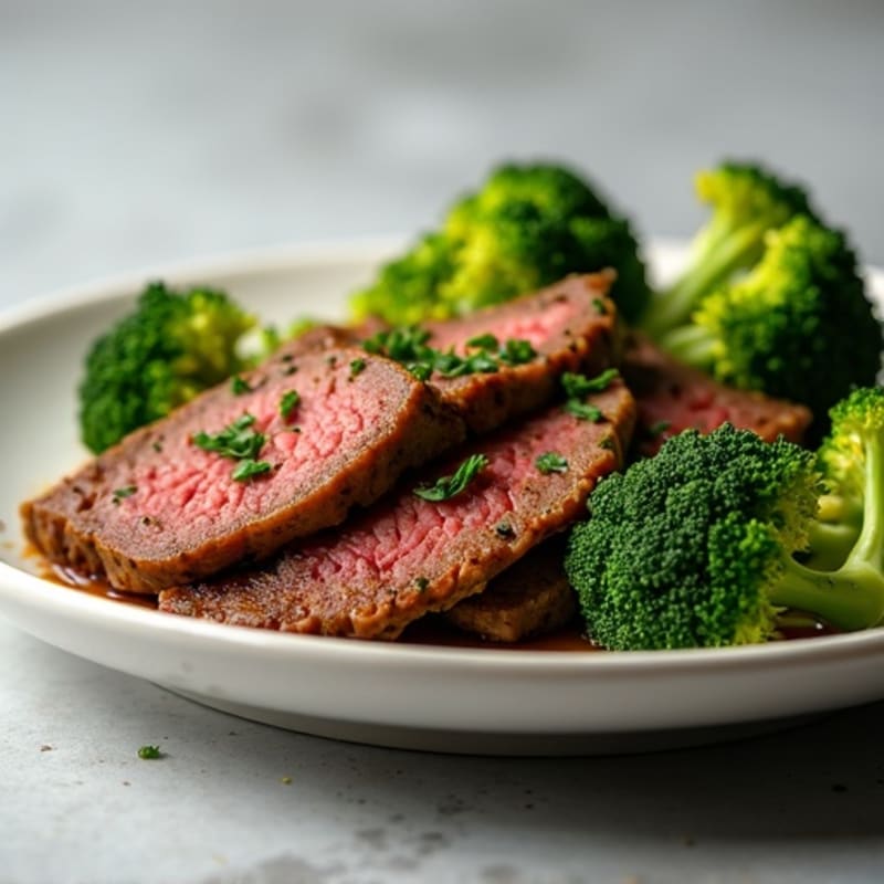 Savory Garlic Beef with Crispy Broccoli