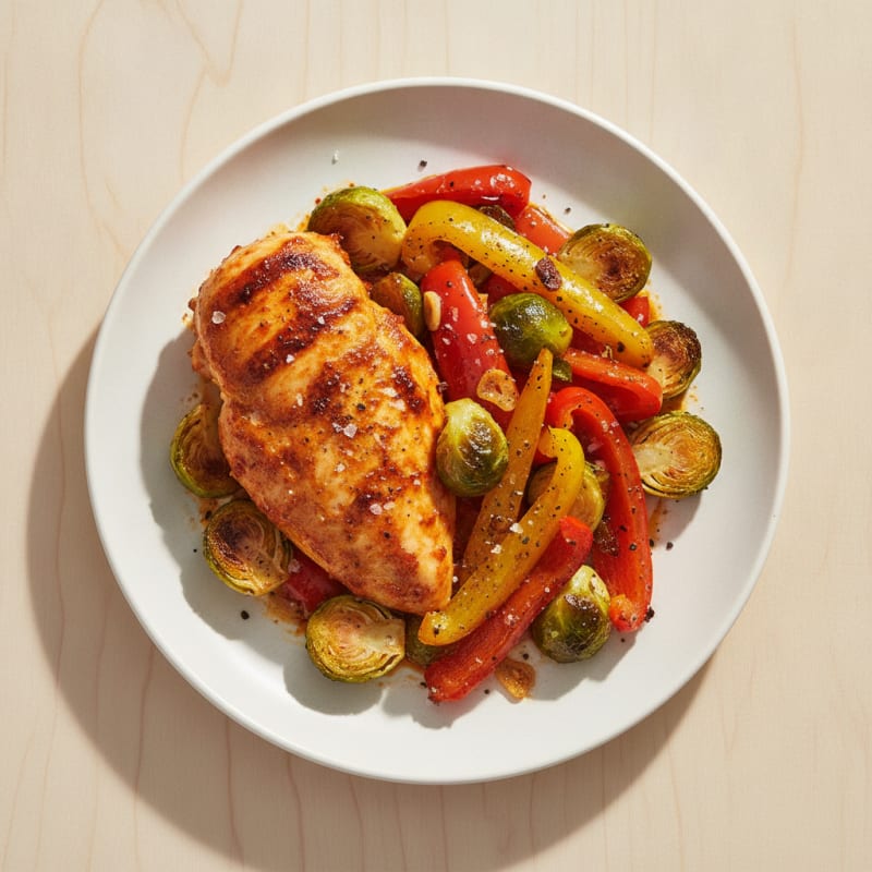 Spicy Harissa Chicken with Roasted Vegetables