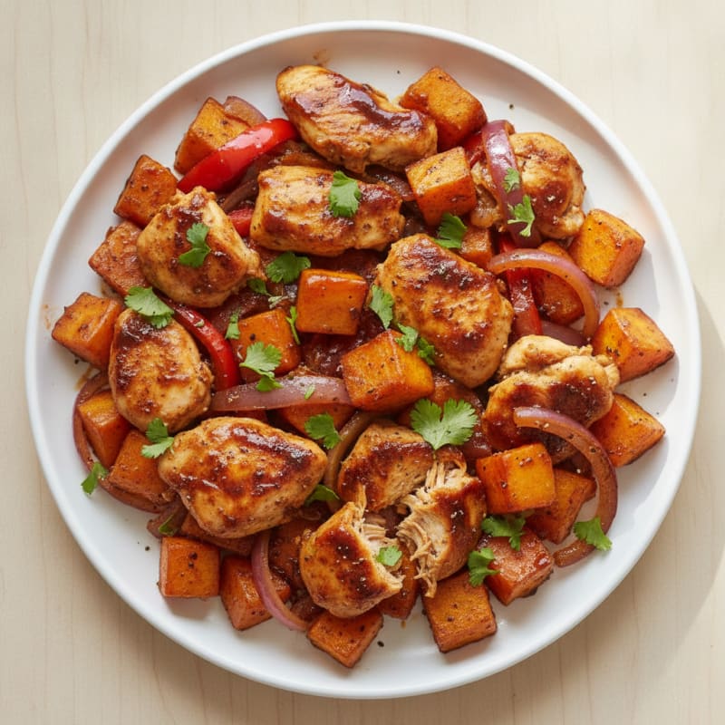 Sweet Potato BBQ Chicken Skillet