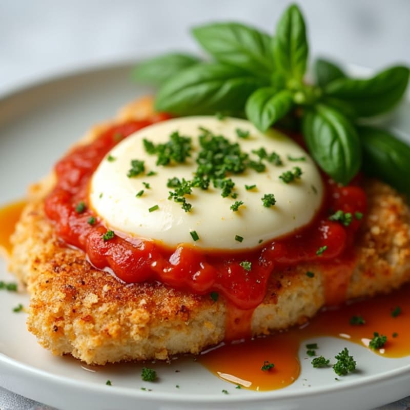 Crispy Baked Chicken Parmesan with Fresh Herbs