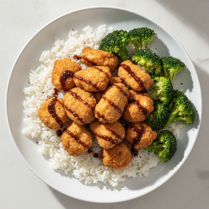 Crispy Kirkland Chicken and Jasmine Rice Bowl