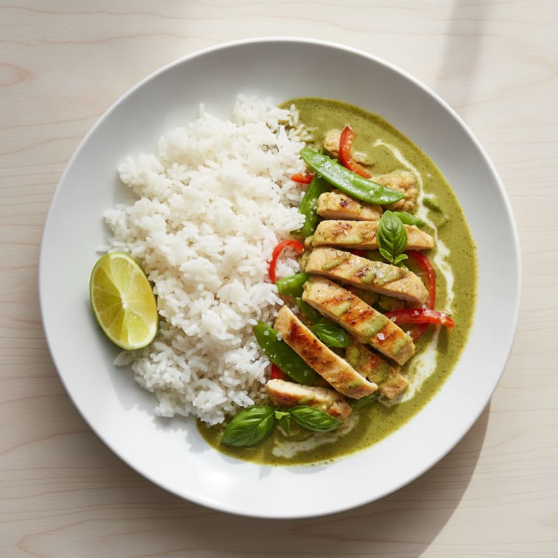 Chicken Green Curry with Jasmine Rice