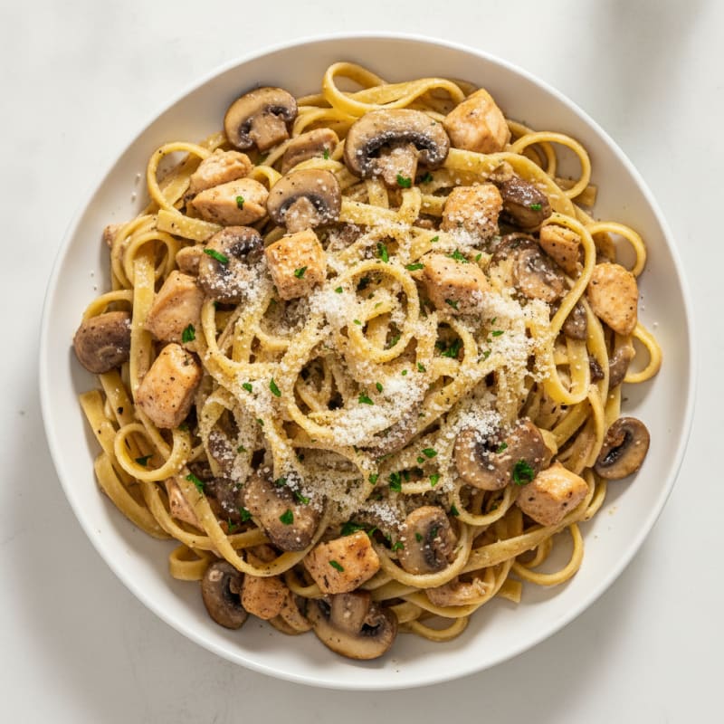 Truffle Mushroom Tagliatelle with Parmesan
