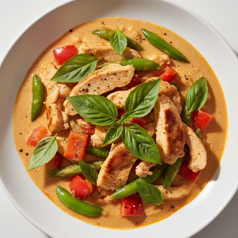 Coconut Red Curry Chicken with Basil