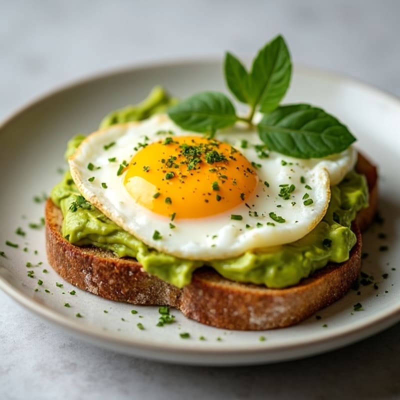 Herb-Seasoned Jammy Eggs with Avocado Toast