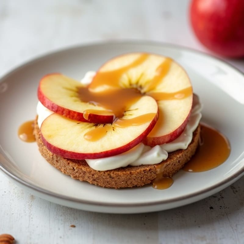 Fresh Sliced Apple Snack with Greek Yogurt & Almond Butter