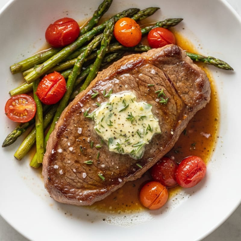Pan-Seared Steak with Garlic Herb Butter