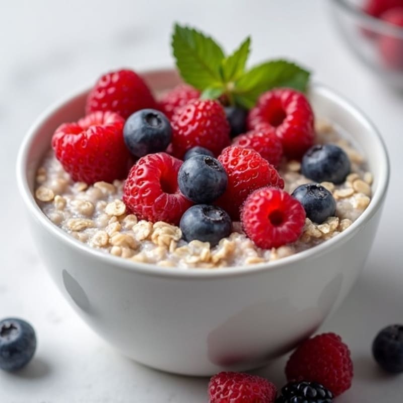 Creamy Berry Chia Steel Cut Overnight Oats