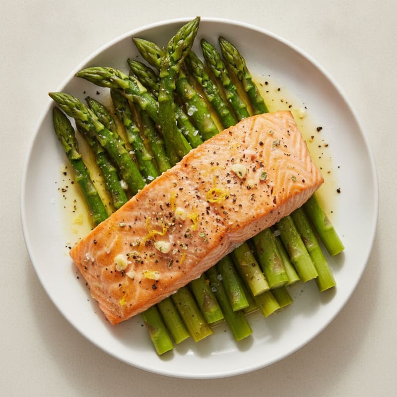 Lemon Herb Baked Salmon with Asparagus