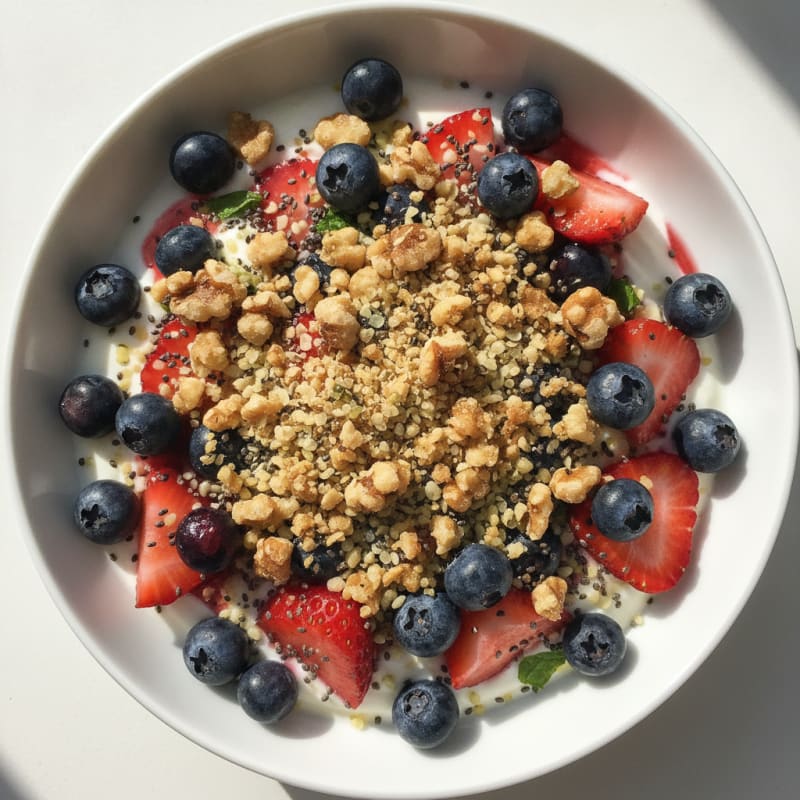 Greek Yogurt Protein Bowl with Berries and Chia