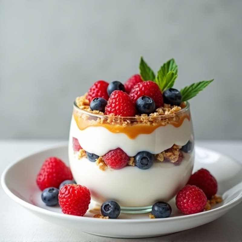 Creamy Greek Yogurt Protein Parfait with Mixed Berries