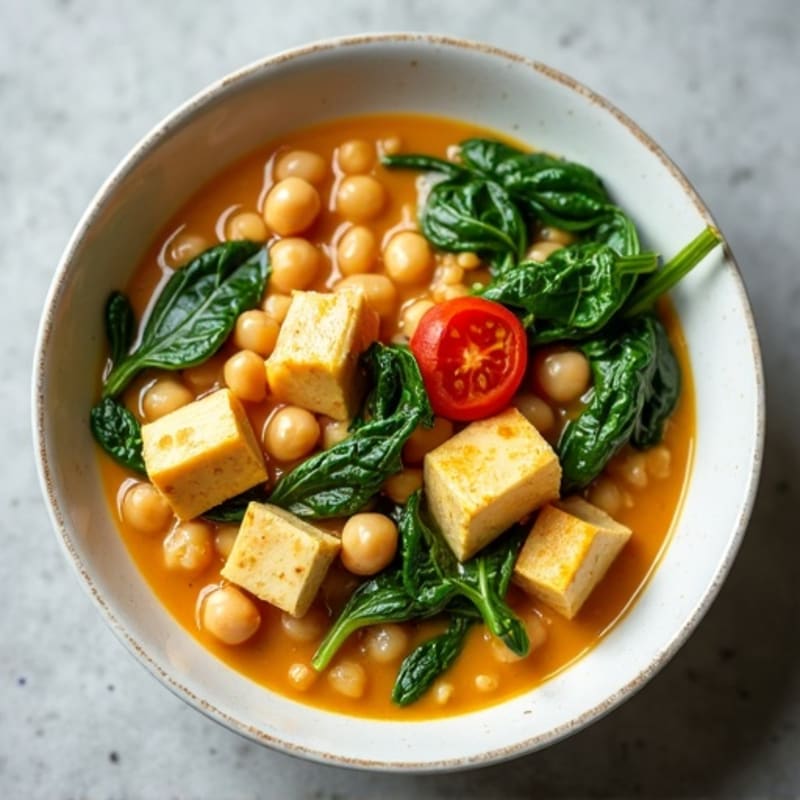 Creamy Coconut Chickpea and Spinach Stew