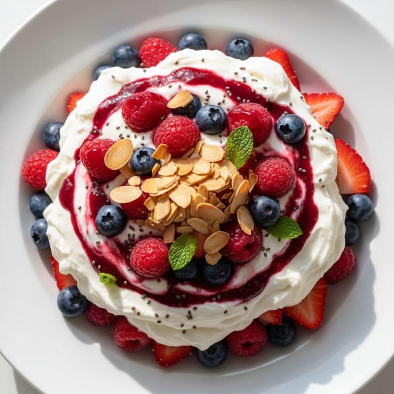 Creamy Greek Yogurt Protein Parfait with Mixed Berries