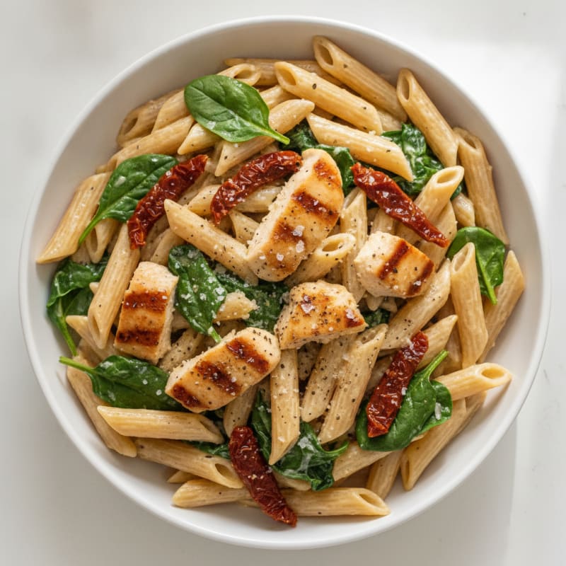 Creamy Tuscan Chicken Spinach Pasta