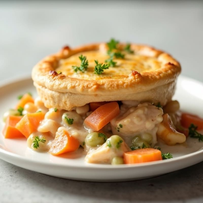 Lightened-Up Creamy Chicken and Root Vegetable Pot Pie