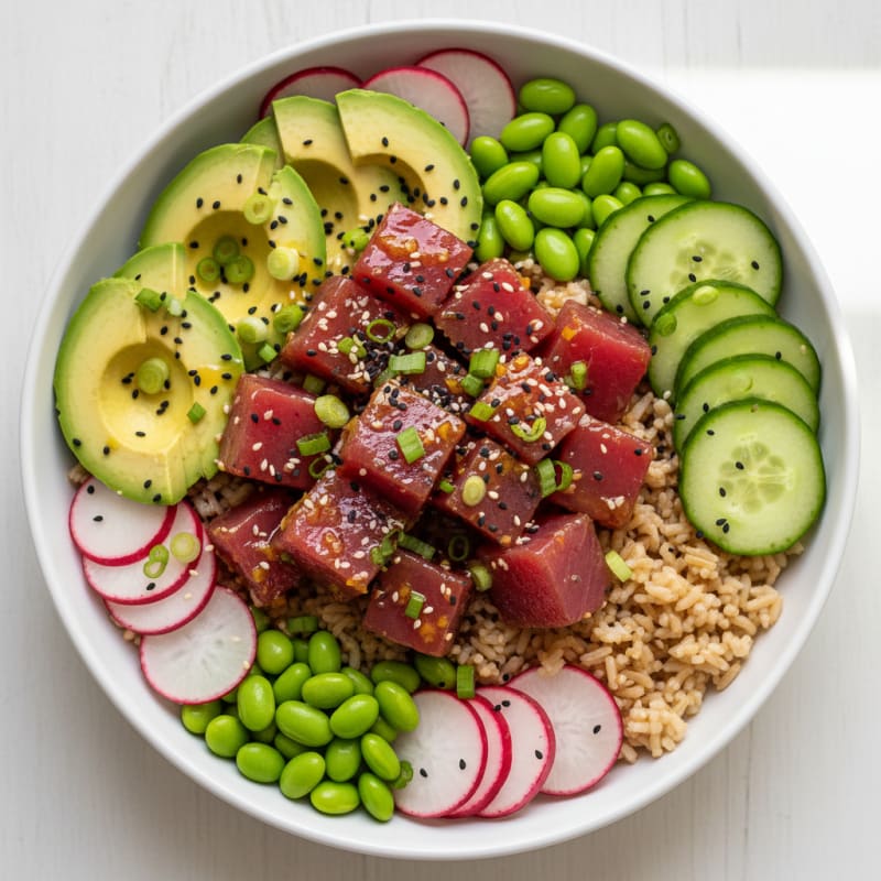 Zesty Hawaiian Tuna Poke Bowl