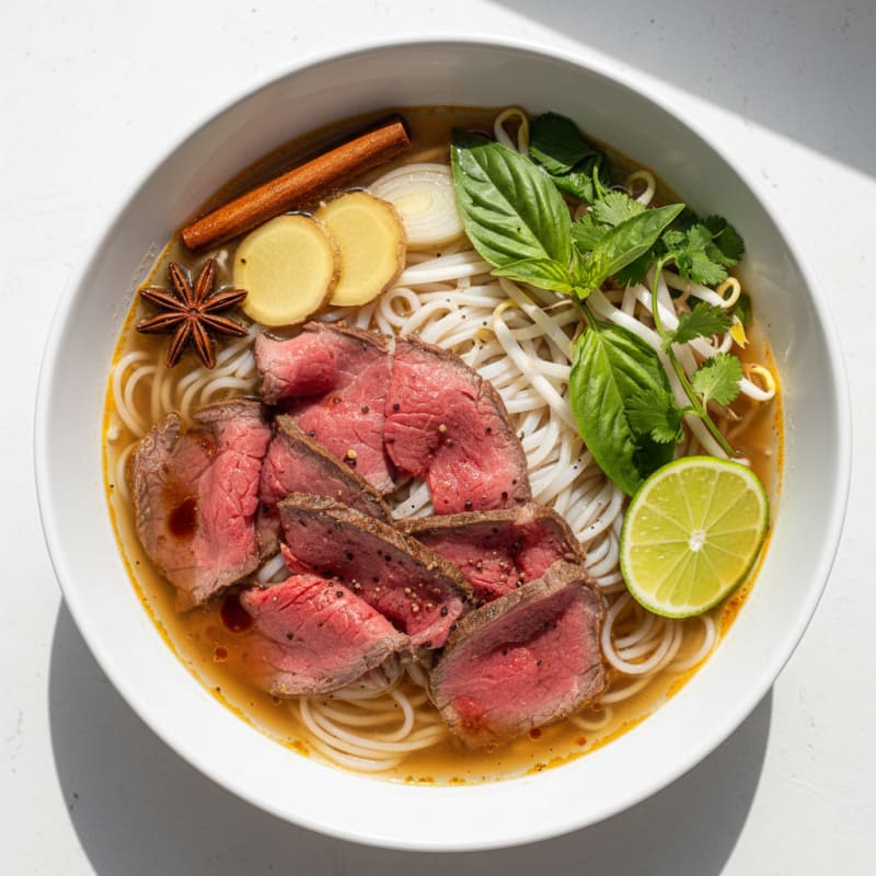 Traditional Beef Pho with Lean Flank Steak