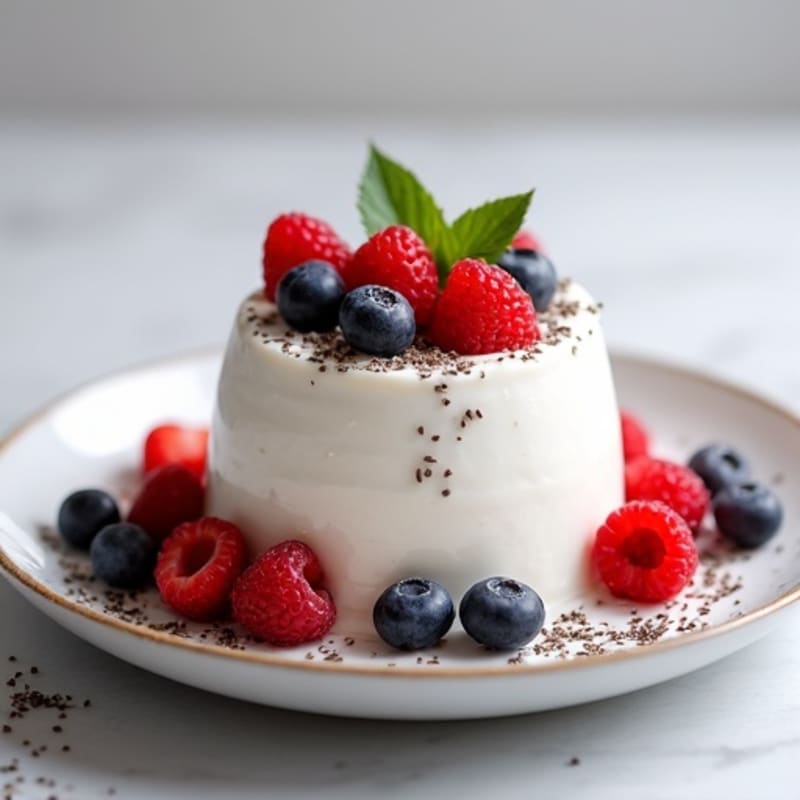 Silky Greek Yogurt Protein Mousse with Berries