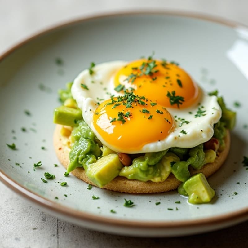 Creamy Avocado Baked Eggs with Fresh Herbs