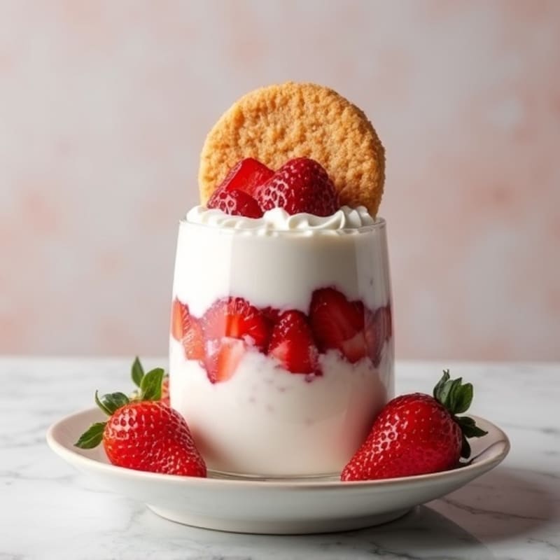 Creamy Strawberry Protein Shortcake Parfait