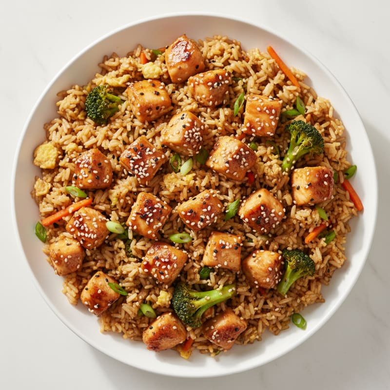 Crispy Sesame Chicken Fried Rice
