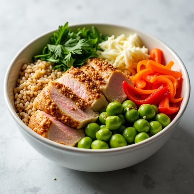 Sesame Ginger Tuna Bowl with Fresh Vegetables