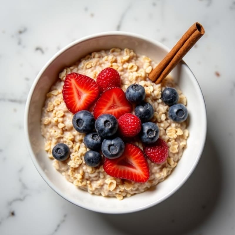 Creamy Protein Oatmeal with Fresh Berries