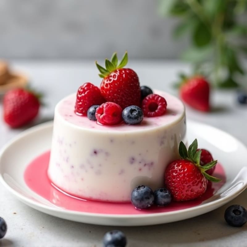 Silky Greek Yogurt Protein Pudding with Berries