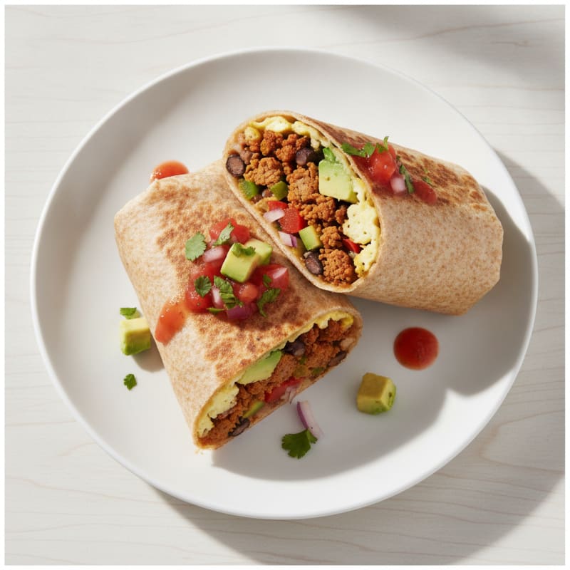 Loaded Breakfast Burrito with Chorizo
