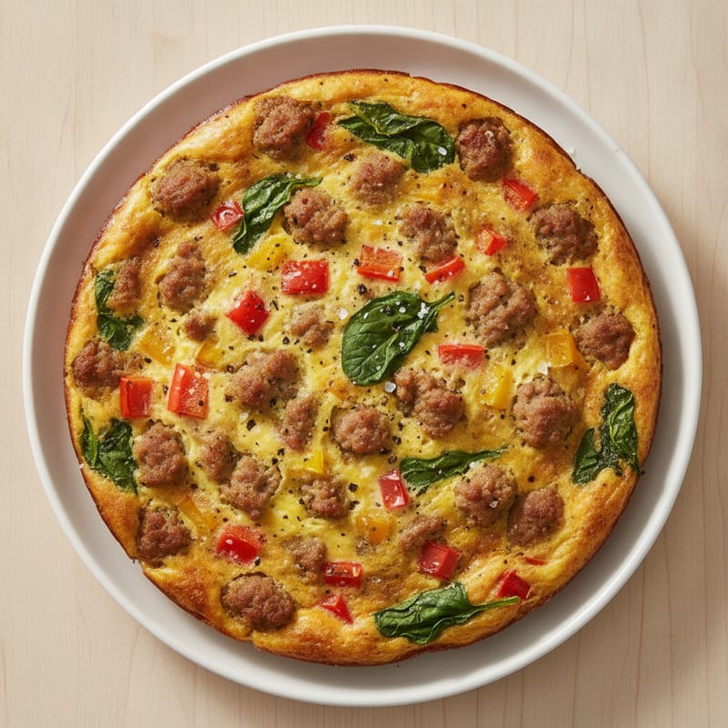Savory Breakfast Egg and Sausage Bake