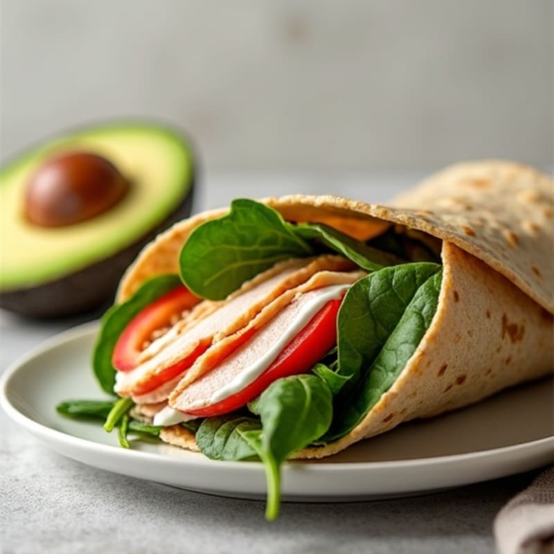 Lean Turkey and Creamy Avocado Wrap