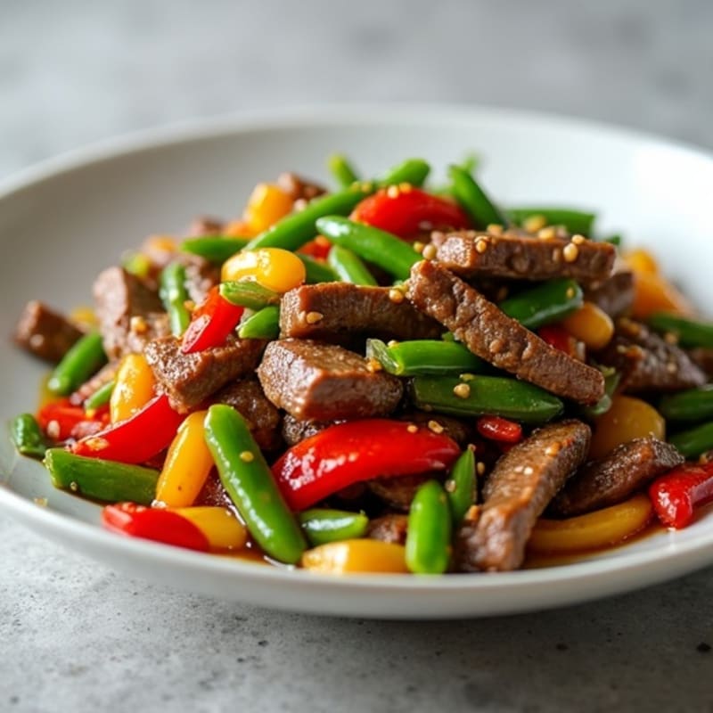 Garlic-Ginger Beef Stir-Fry with Snap Peas