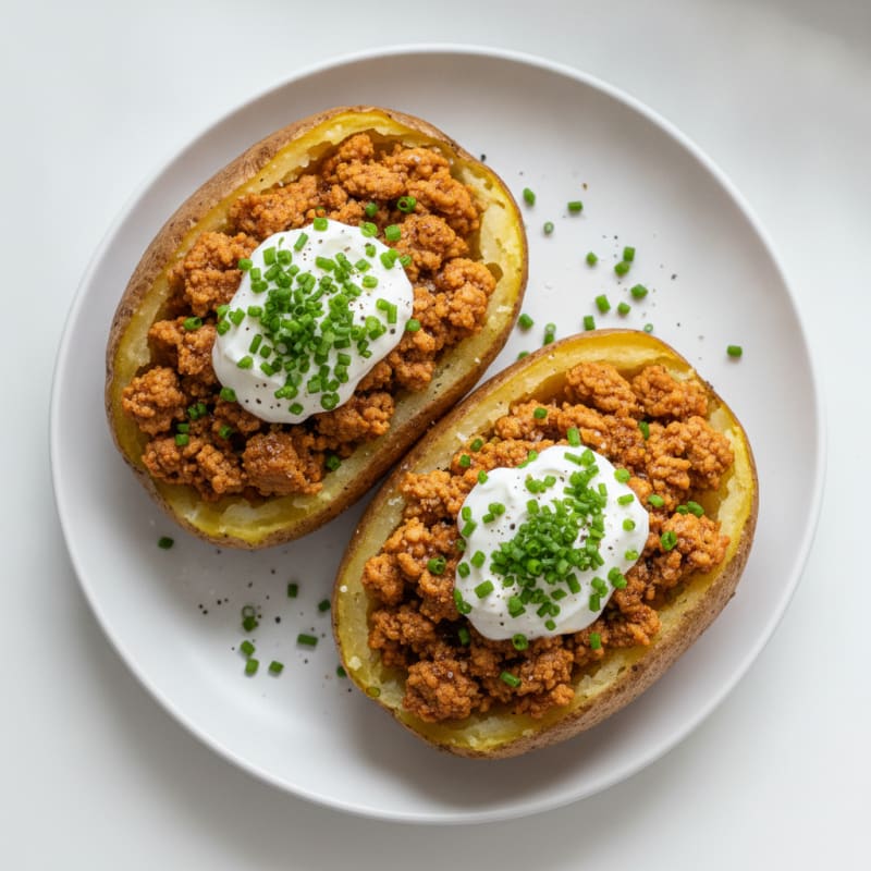 Loaded Baked Potatoes with Chives