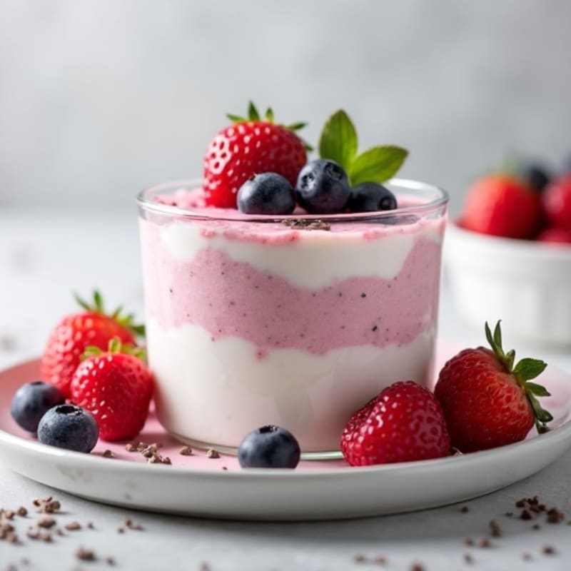Silky Greek Yogurt Protein Mousse with Berries