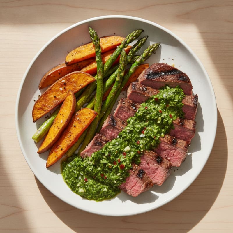 Grilled Flank Steak with Chimichurri