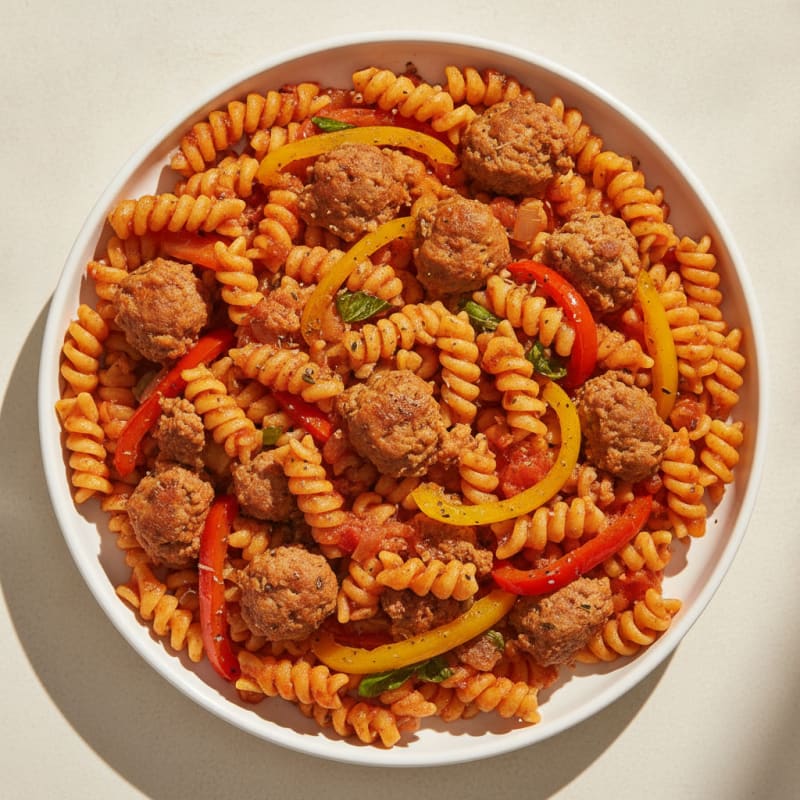 Sausage and Peppers Pasta Skillet