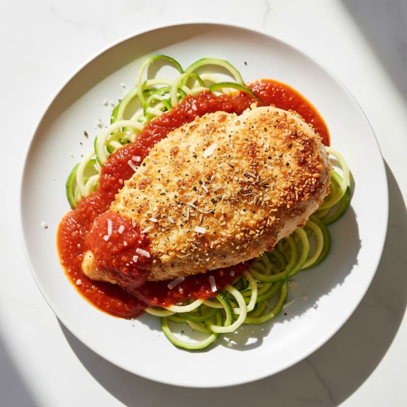 Parmesan-Crusted Chicken with Marinara Sauce