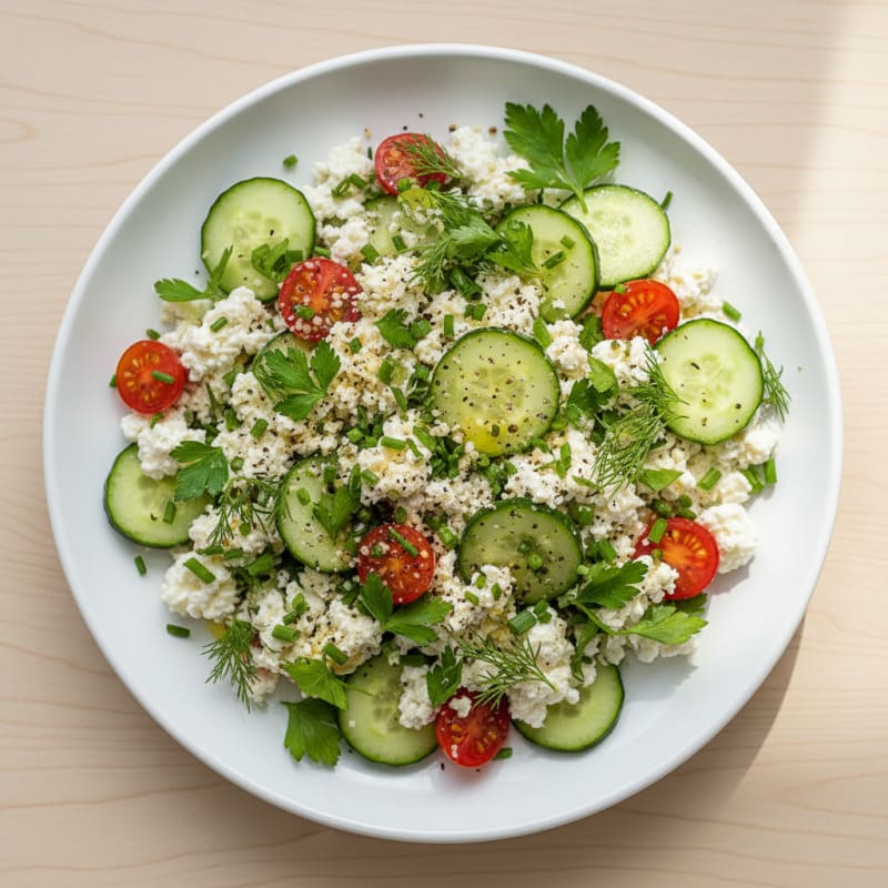 Herb-Loaded High Protein Cottage Cheese Salad