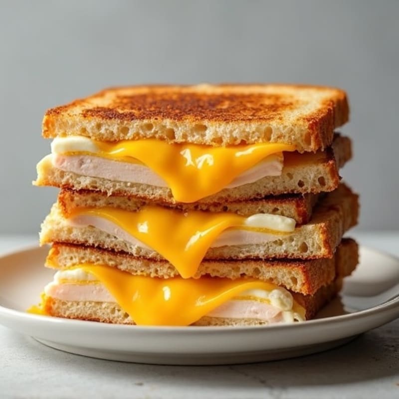 Crispy Sourdough Grilled Cheese Stack