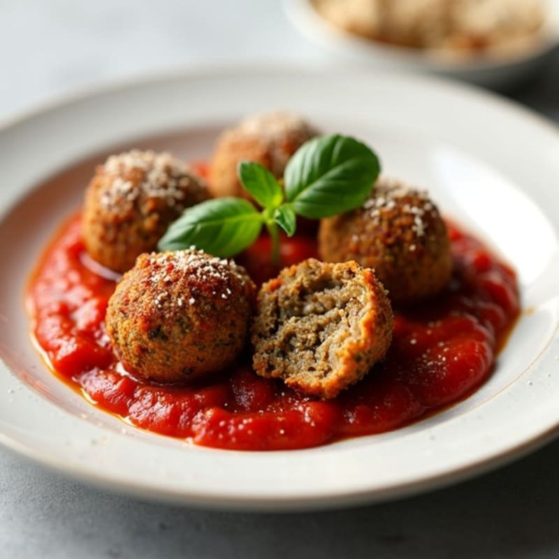 Herb-Spiced Lentil Meatballs with Marinara