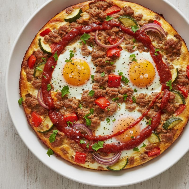 Baked Eggs with Roasted Vegetables