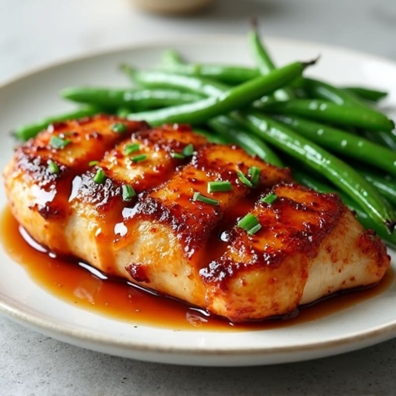 Baked Teriyaki Chicken with Roasted Green Beans
