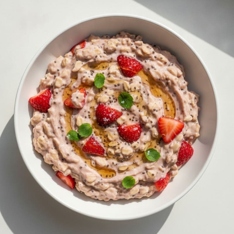 Strawberry Shortcake Overnight Oats