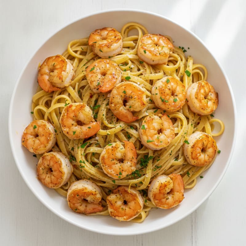 Garlic Butter Shrimp Scampi with Linguine