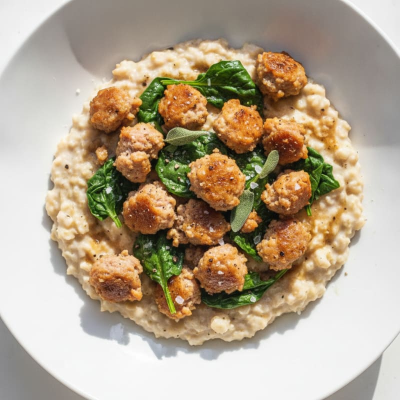 Overnight Oats with Savory Turkey Sausage