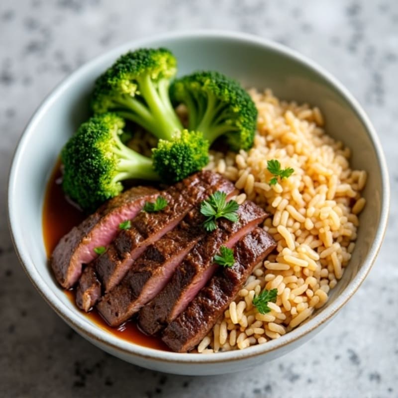 Ginger-Garlic Beef and Broccoli Rice Bowl